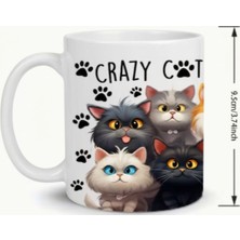 Marnello Consept Modern Animal Porselen Kupa - Sevimli Kediler