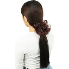 Najmaddin.com Lı Lastikli Topuz Toka / Koyu Kızıl