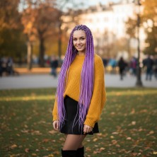 Najmaddin.com Afrika Örgüsü ve Rasta Için Sen  / Lila