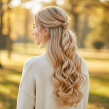 Najmaddin.com Fiber Sen Dalgalı 8 Parça Çıt Çıt / Balköpüğü Beyaz Platin Röfleli