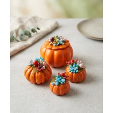 Zedef Tasarım Dörtlü El Yapımı Kabak Dekor Seti: