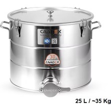 Bal Dinlendirme Kazanı, Paslanmaz Musluklu, Paslanmaz, 25 L / ~35 Kg, CX-CAMCS35