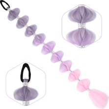 Najmaddin.com Örgülü Aksesuarlı Lastikli At Kuyruğu / ACM06