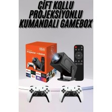 Decostyle Çift Kollu Game Box Projeksiyon Cihazı Kumandalı Android Tv Dahili Hoparlör