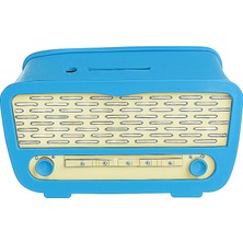 Decostyle Radyo Kumbara - Ceviz Ağaçı Işleme - Mavi