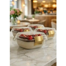 Pointpack Kare Kapaklı Tatlı Kasesi 270 cc Şeffaf Kapaklı Plastik Magnolya Trileçe Tatlı Sunum Kabı 20’li Paket