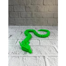 Decostyle Yeşil Hareketli Ejderha Figürü Esnek Gövdeli Fantastik Dekor 60 cm