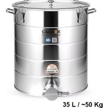 Bal Dinlendirme Kazanı, Paslanmaz Musluklu, Paslanmaz, 35 L / ~50 Kg, CX-CAMCS50