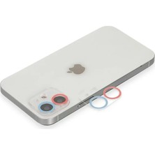 Decostyle Newface iPhone 12 Renkli Kamera Lens Koruma Cam - Pembe-Mavi