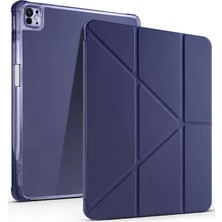 Decostyle Newface iPad Air 13 (2024) Kılıf Kalemlikli Mars Tablet Kılıfı - Lacivert