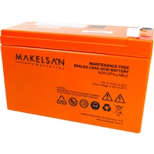 Erdo Ticaret Makelsan 12V 9AH, Bakımsız, Kuru Akü. Ups Için Uygundur.