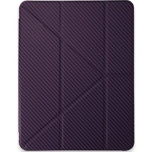 Decostyle Newface iPad Pro 11 (2024) Kılıf Color Karbon Tablet Kılıfı - Derin Mor