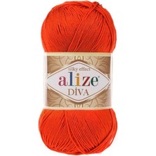 Alize Diva (5 Adet) 37 Nar Çiçeği Renk El Örgü Ipliği