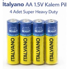 Decostyle Italyano Aa 1.5V Kalem Pil 4 Adet Super Heavy Duty 1 Paket