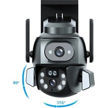 Kaymak Home 3MP + 3MP Wi-Fi IP TF Kart Girişli Optik Zoom Kamera