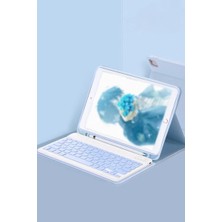 Decostyle Newface iPad Pro 11 (2024) Kılıf KC01 Smart Klavyeli Tablet Kılıfı - Açık Mavi
