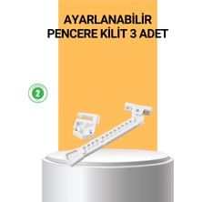 Decostyle Pencere Cam Emniyet Kilidi Açılma Sınırlayıcı Set