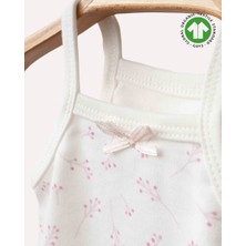 Kidstil Ip Askılı Çıtçıtlı 2'li Kız Body %100 Pamuklu&organik