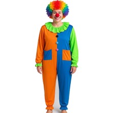 Aydogan's Palyaço Kostüm Seti 150 cm Peruk + Burun + Kostüm