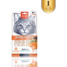 Wanpy Superfood Somonlu, Chia & Deniz Yosunlu Krema Kedi Ödülü 5×14 gr