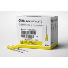 Bd Microlance 3 Steril Hipodermik Iğne 30G x 1/2” (0.3 x 13 Mm) – 100 Adet Tek Kullanımlık Enjektör Ucu
