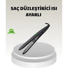 TeknoKapsül Dijital Ekranlı Isı Ayarlı Saç Düzleştirici – Titanyum Plaka, Seyahat Dostu Tasarım
