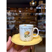 Acar Vıvıenne Sarı 6 Kişilik Türk Kahvesi Fincanı