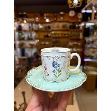 Acar Vıvıenne Mavi 6 Kişilik Türk Kahvesi Fincanı