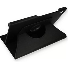 TeknoKapsül Newface Samsung Galaxy X200 Tab A8 10.5 Kılıf 360 Tablet Deri Kılıf - Siyah