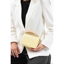 Özüm Çanta Kadın El Omuz Çapraz Uzun Askı Çanta Sarı