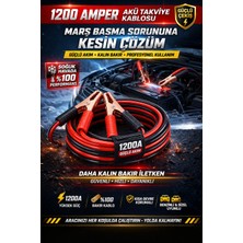 Galacticevo 1200 Amper Akü Takviye Kablosu Kalın Bakır Iletkenli Profesyonel Oto Takviye Kablosu Dizel Benzinli Araç Uyumlu