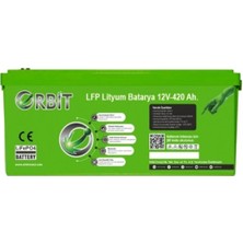 Orbit 12 V 420 Ah Lifepo4 Akü Abs Kasa – 12.8 V 5.37 Kwh Lityum Demir Fosfat Batarya