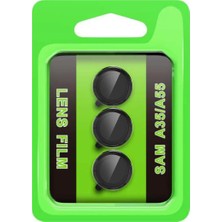 TeknoKapsül Newface Samsung Galaxy A35 5g Raze Metal Kamera Lens - Siyah