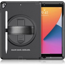 TeknoKapsül Newface iPad 10.2 (7.nesil) Kılıf Hand Strap Tablet Kılıfı - Siyah