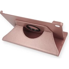 TeknoKapsül Newface Samsung Galaxy T500 Tab A7 10.4 Kılıf 360 Tablet Deri Kılıf - Rose Gold