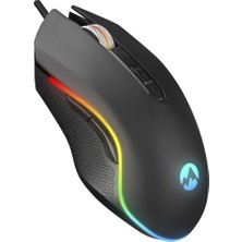 Erdo Ticaret Everest SM-F09, Tıtanıo, Rgb Aydınlatma, USB Kablolu, Programlanabilir 6 Tuşlu, Gaming Mouse, 7.200