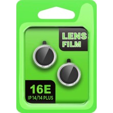 TeknoKapsül Newface Apple iPhone 16E Raze Metal Kamera Lens - Gümüş