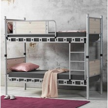 Missidea Elegan Modern Metal Ranza & Karyola Seti Cappuccino 90X200 cm