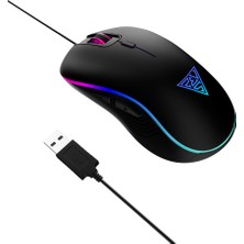 Erdo Ticaret Gamdıas Aura Gs3, Çok Renkli Aydınlatma,  USB Kablolu, 6 Tuşlu, Gaming Mouse, 3.600 Dpı, Siyah