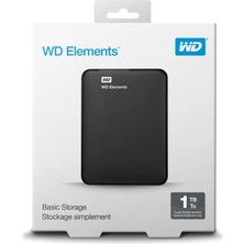 TeknoKapsül Wd 1tb 2.5 Usb3.0 WDBUZG0010BBK Elements Siyah Harici Harddisk