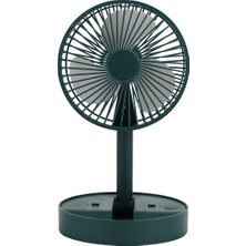 Avcı Teknoloji Market Şarjlı Teleskopik Masaüstü Vantilatör Katlanabilir Taşınabilir Mini Fan
