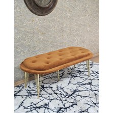 Sevinç Mobilya Ufo Oturak Bench - Gold Kaplama Telli Ayak - Oturak - Bench - Puf - Yatak Ucu Pufu