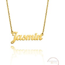 Bigakan 925 Ayar Gümüş Altın Kaplama Lasmin Isimli Kolye