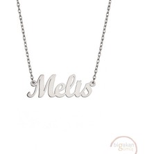 Bigakan 925 Ayar Gümüş Melis Isimli Kolye