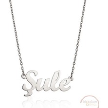 Bigakan 925 Ayar Gümüş Şule Isimli Kolye