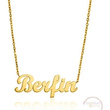 Bigakan 925 Ayar Gümüş Altın Kaplama Berfin Isimli Kolye