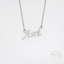 Bigakan 925 Ayar Gümüş Asel Isimli Kolye