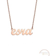 Bigakan 925 Ayar Gümüş Esra Isimli Kolye Rose Kaplama