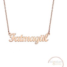 Bigakan 925 Ayar Gümüş Fatmagül Isimli Kolye Rose Kaplama