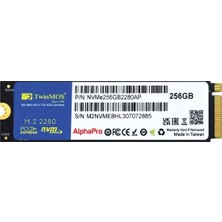 Twinmos Alpha Pro 256GB Pcıe 4.0 X4 Nvme 3600/3250 3dnand SSD NVME256GB2280AP